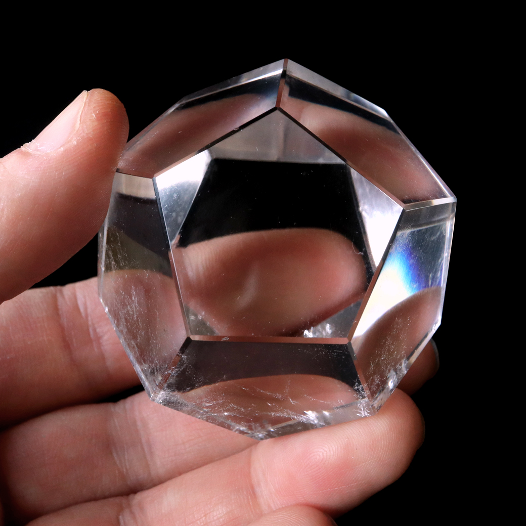 レムリアンシード 正十二面体 虹入り Lサイズ 170g AAA 神聖幾何学 12面体 水晶 天然石 ブラジル バイーア産