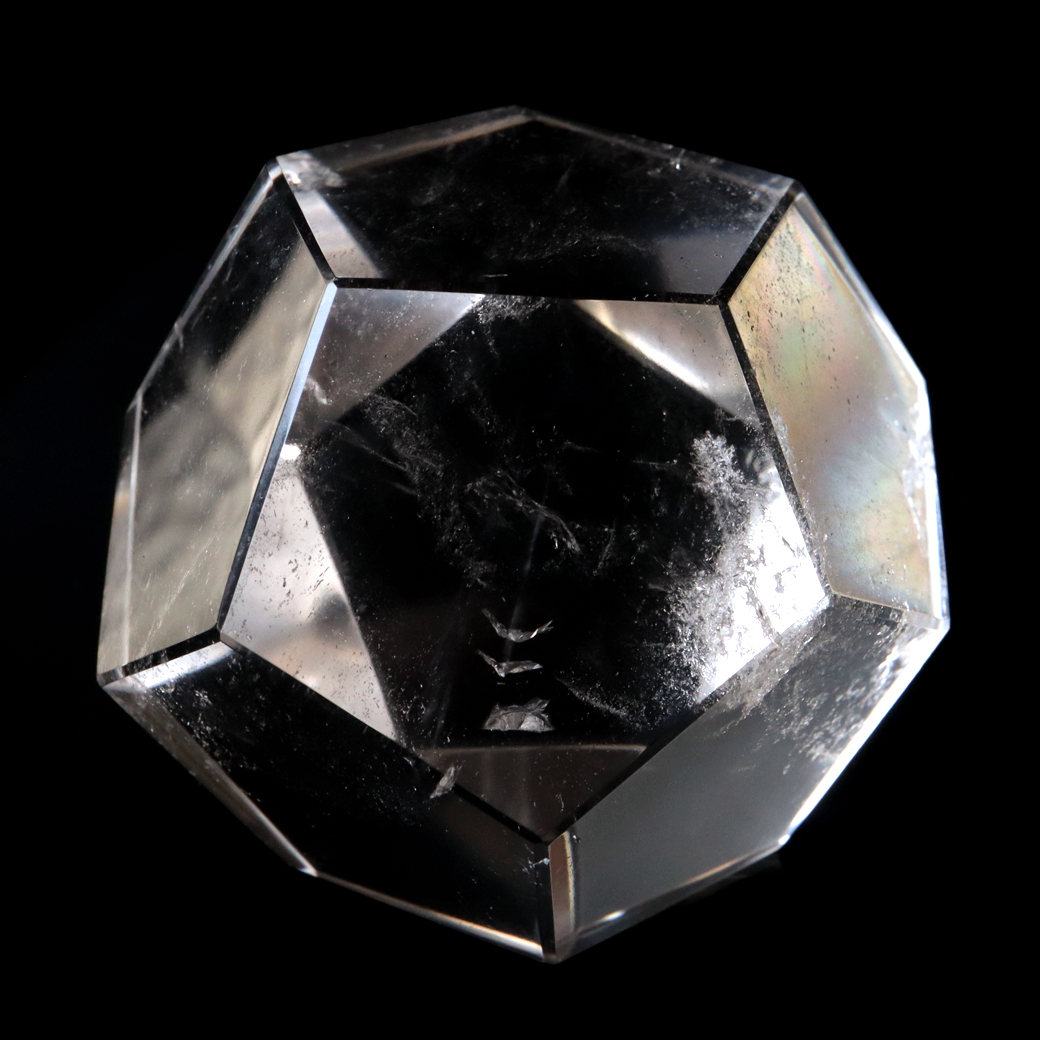 レムリアンシード 正十二面体 虹入り Mサイズ 207g AAA 神聖幾何学 12面体 水晶 天然石 ブラジル バイーア産