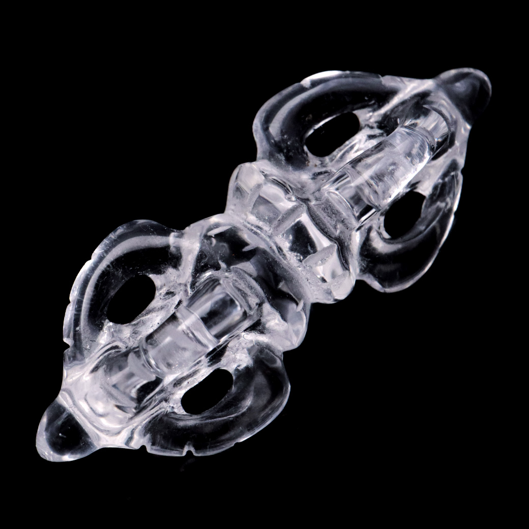 水晶 五鈷杵 クリスタル クォーツ 天然石 パワーストーン 1個売り 風水 開運 ごこしょ crystal 密教法具 お守り チベット 縁起物