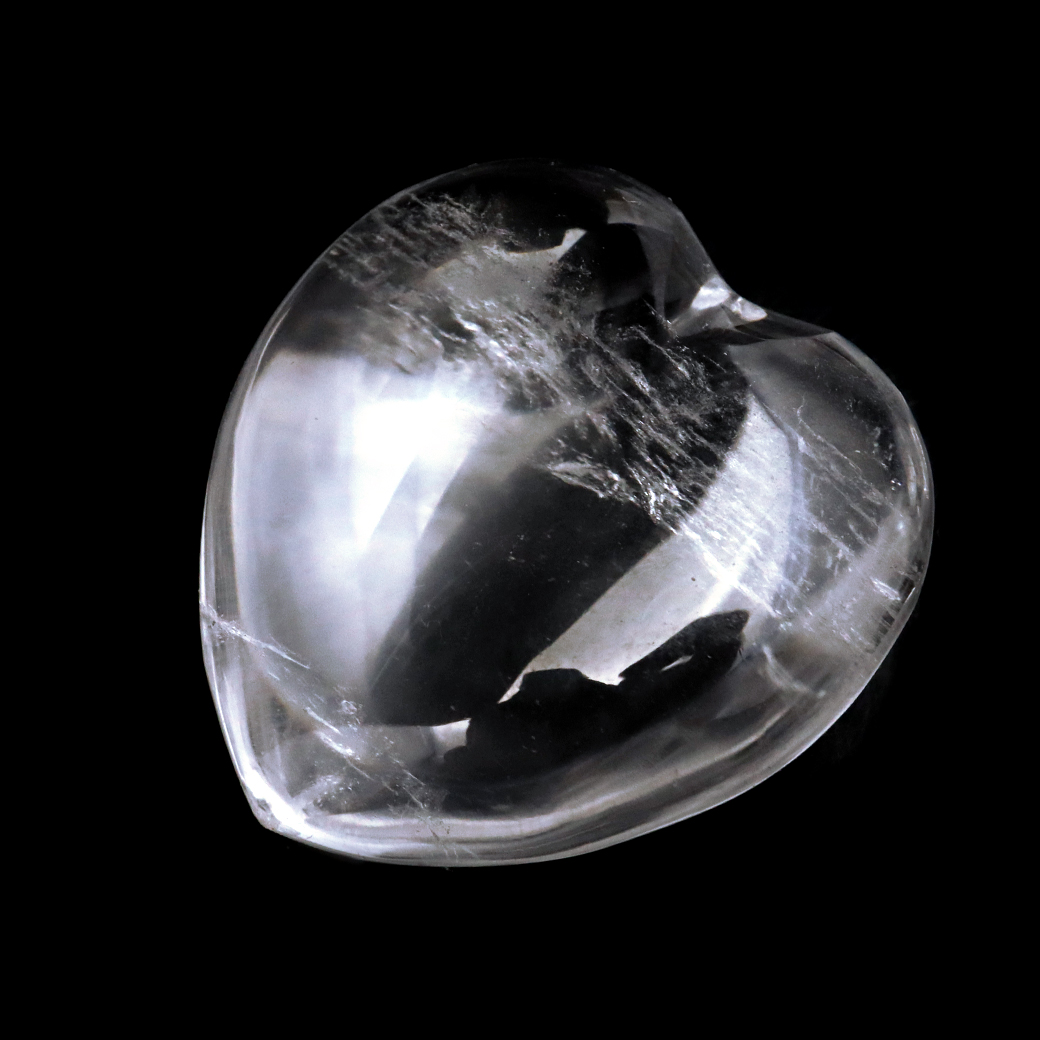 ロッククリスタル ハート 置き物 マダガスカル産 1個売り 原石 鉱物 天然石 パワーストーン 水晶 かわいい おしゃれ 雑貨 置物