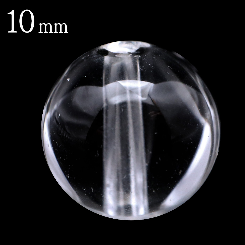 水晶 粒売り 1粒 ビーズ 10mm AAA 透明 クリスタルクォーツ アクセサリー パーツ ハンドメイド 手作り