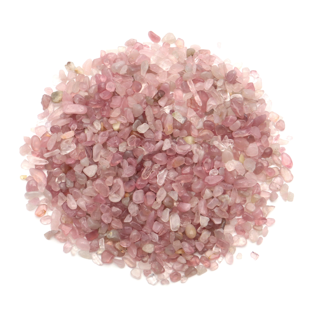 ディープ ローズクォーツ さざれ サイズ極小 AA 100g 紅水晶 マダガスカル産 天然石 パワーストーン 浄化グッズ ネイルパーツ