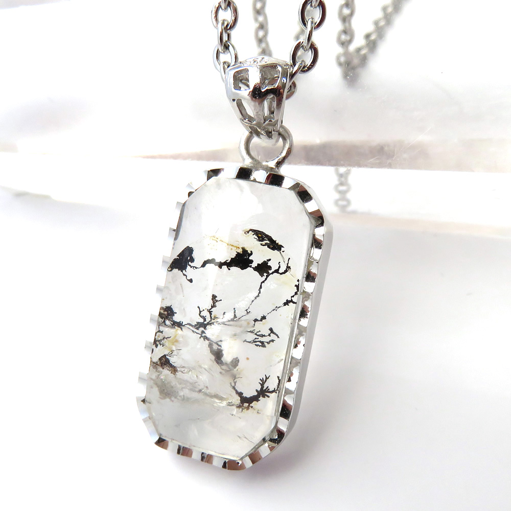 デンドリティック クォーツ ペンダント Silver925 自然の芸術