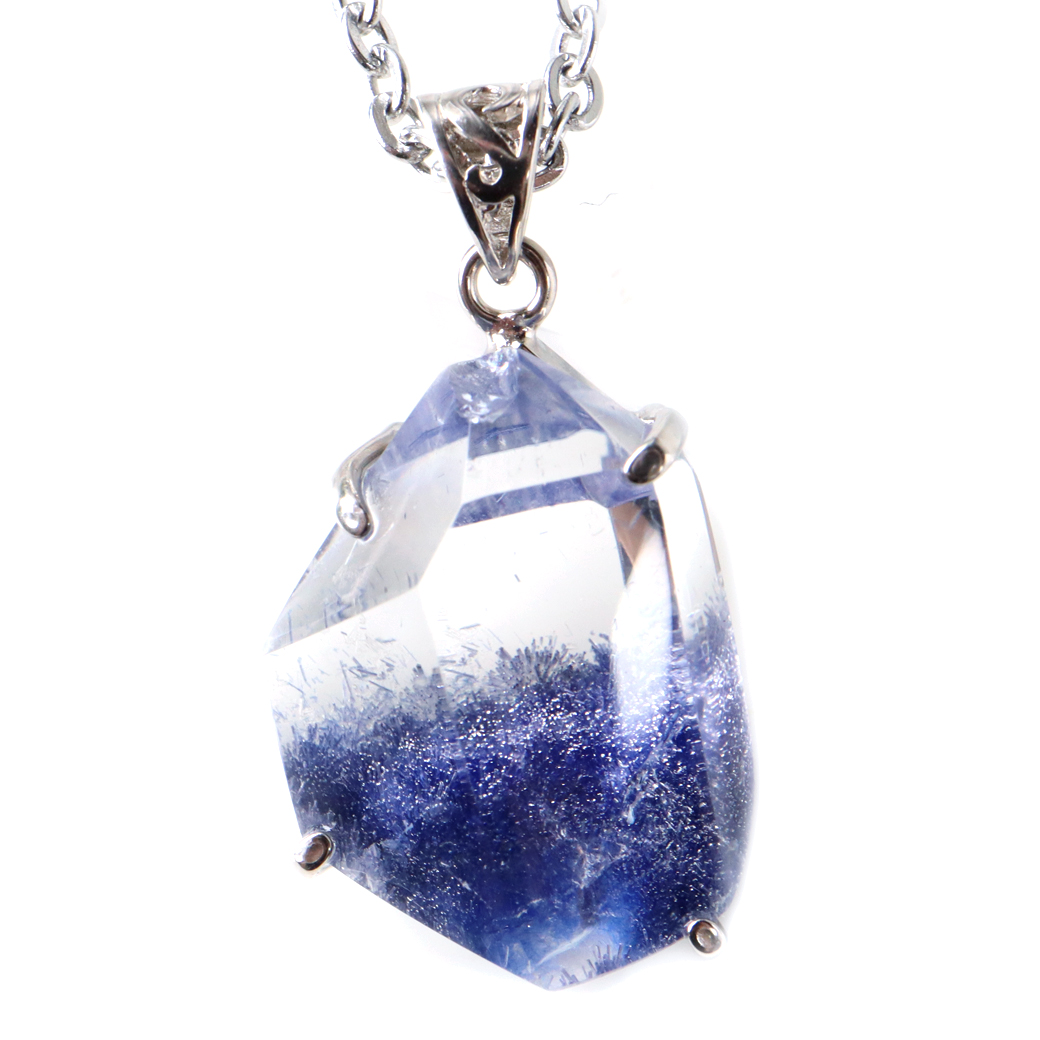 デュモルチェライト イン クォーツ AAA ネックレス 天然石 ペンダント Silver925 1点もの パワーストーン デュモルチェ石 ブラジル産