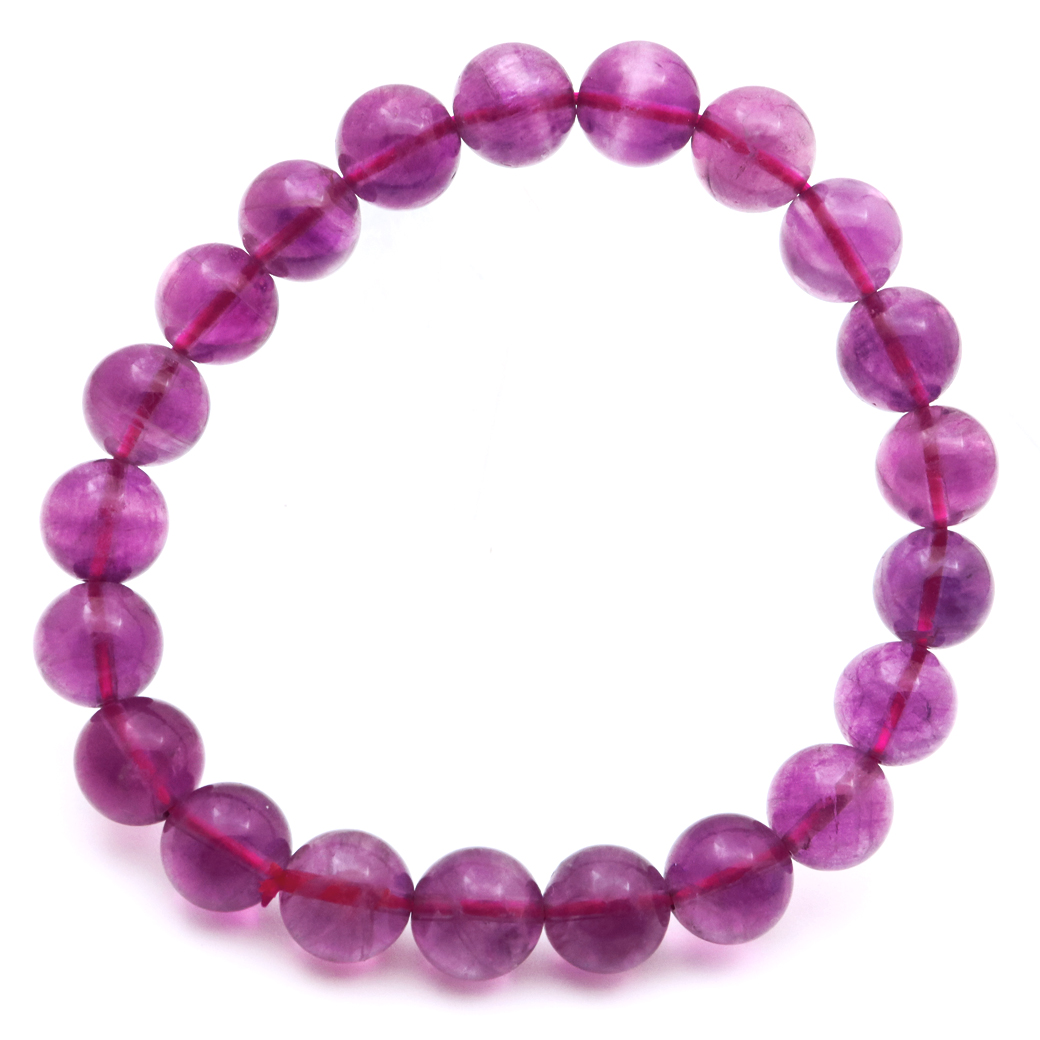 フローライト パープル ブレスレット 9mm 蛍石 天然石 パワーストーン 1点物