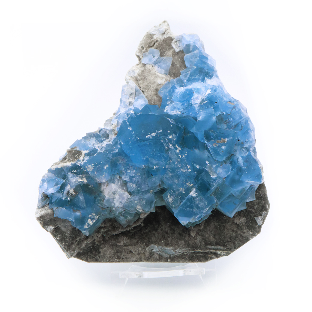 ブルー フローライト 原石 942g 台座付き 中国産 蛍石 鉱物 結晶 天然石 1点物 パワーストーン クリスタル 結晶 浄化 置き物