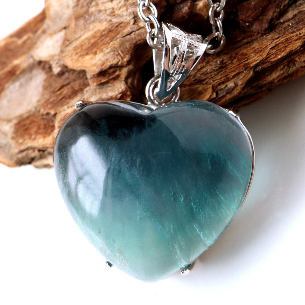 フローライト ネックレス Silver925 天然石 1点物 ペンダント 蛍石 マルチカラー