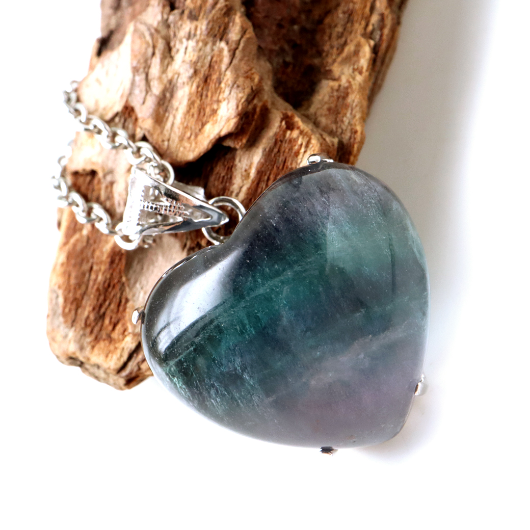 フローライト ネックレス Silver925 天然石 1点物 ペンダント 蛍石 マルチカラー