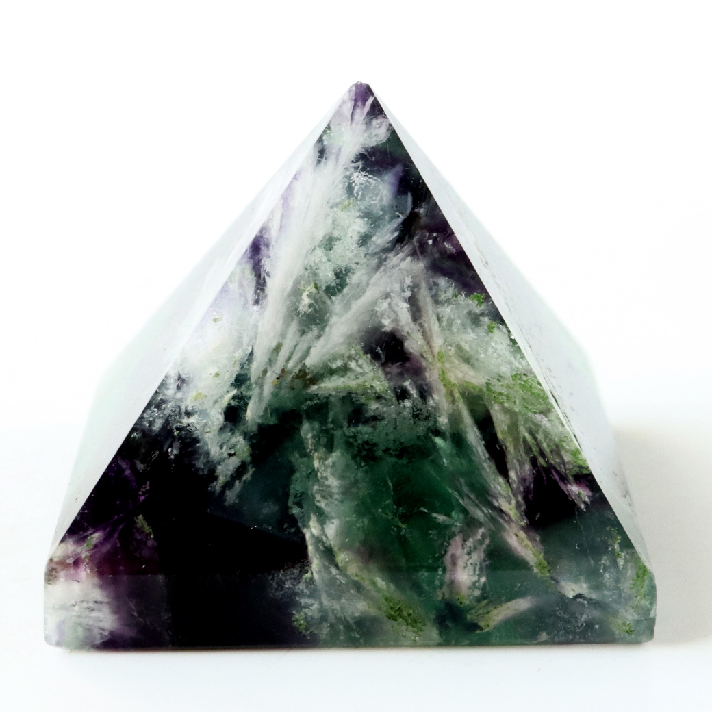 エンジェルフェザー フローライト ピラミッド 手のひらサイズ 1点もの