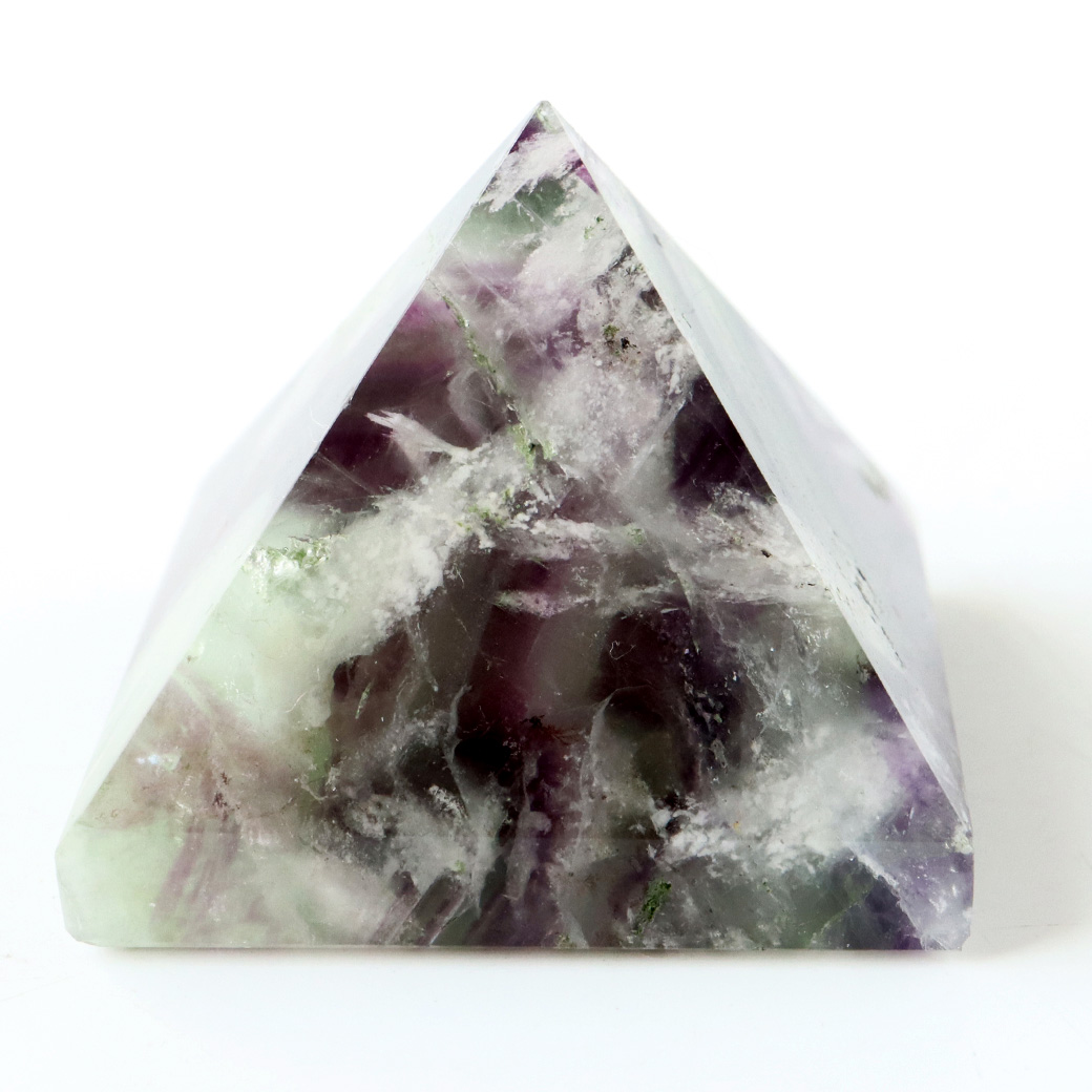 エンジェルフェザー フローライト ピラミッド 手のひらサイズ 1点もの