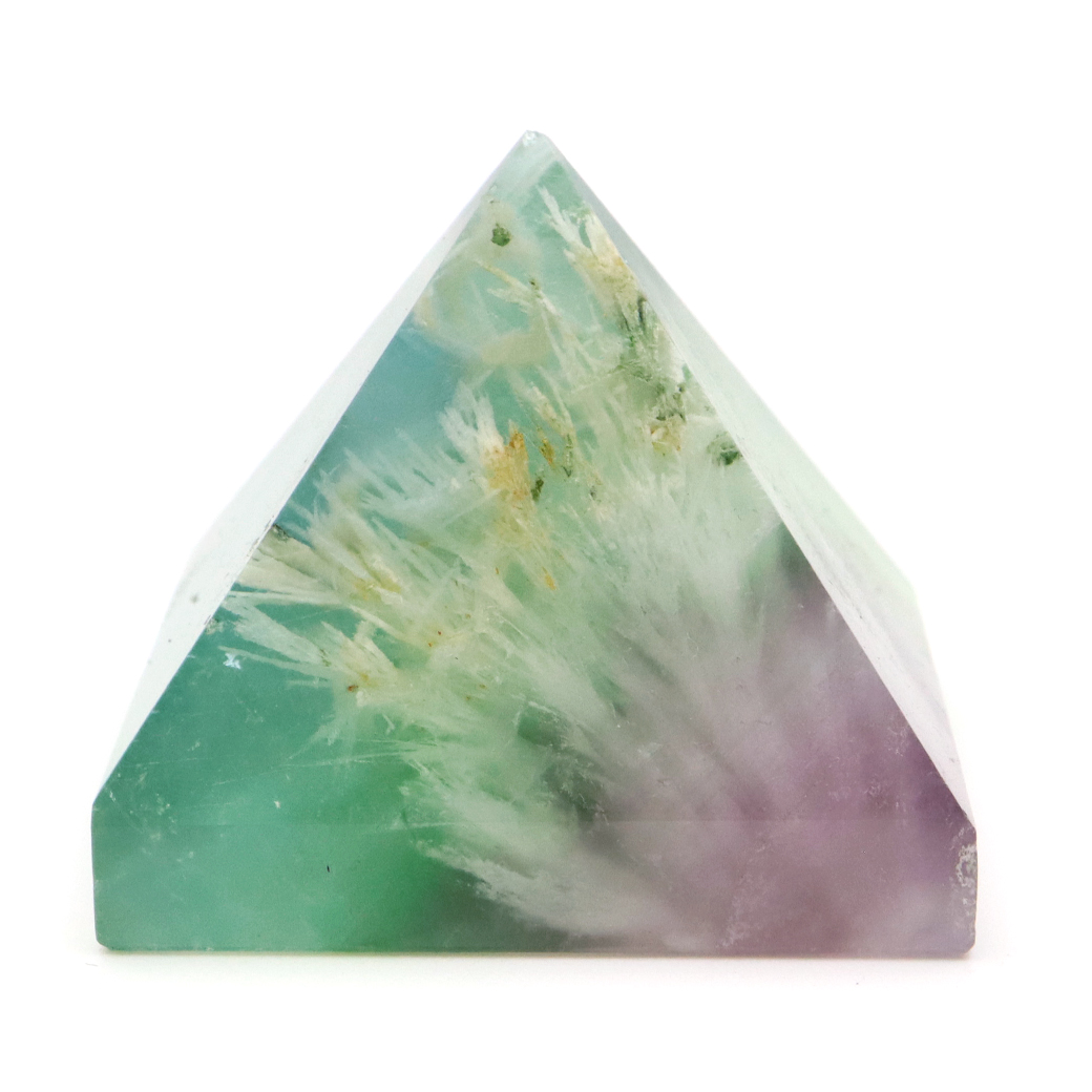 エンジェルフェザー フローライト ピラミッド 手のひらサイズ 1点もの