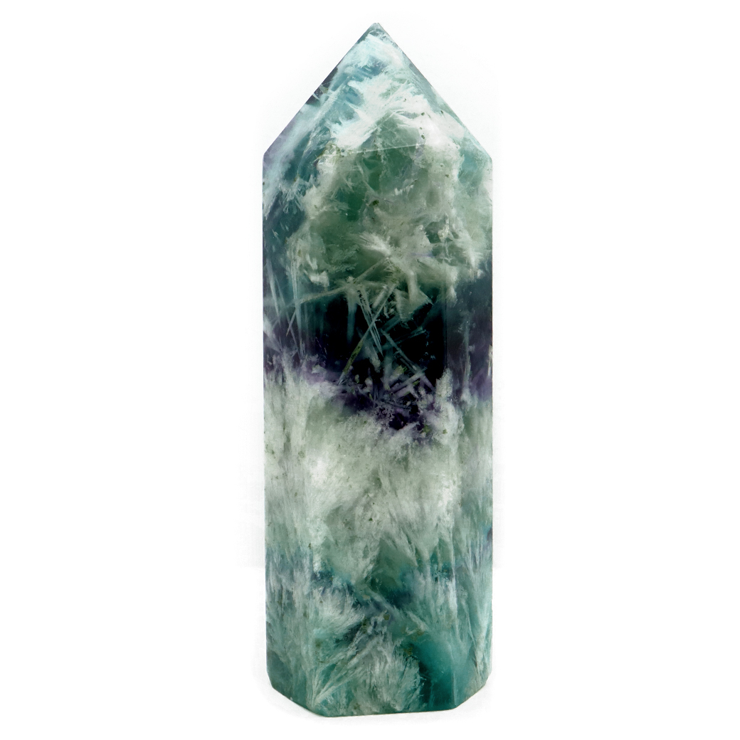 エンジェルフェザー フローライト 六角柱 ポイント 1点物 蛍石 天然石