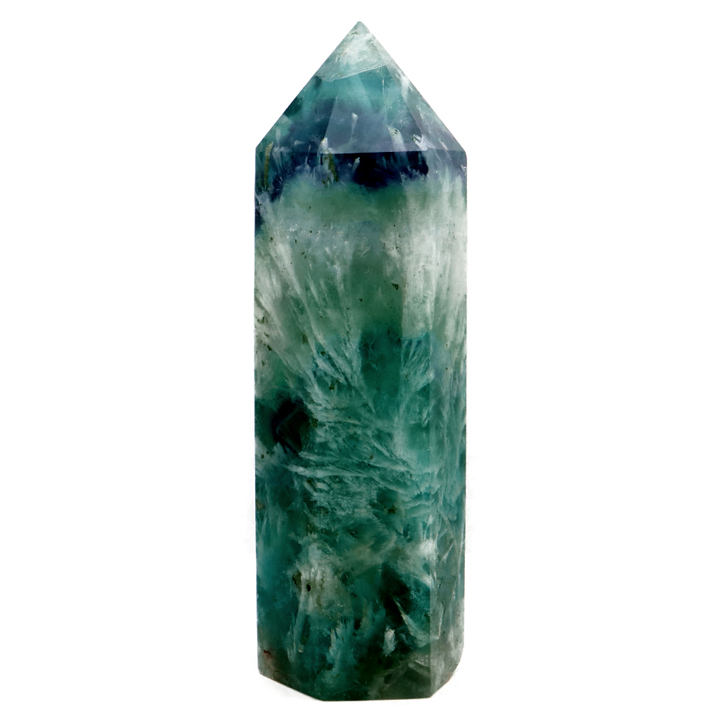 エンジェルフェザー フローライト 六角柱 ポイント 1点物 蛍石 天然石