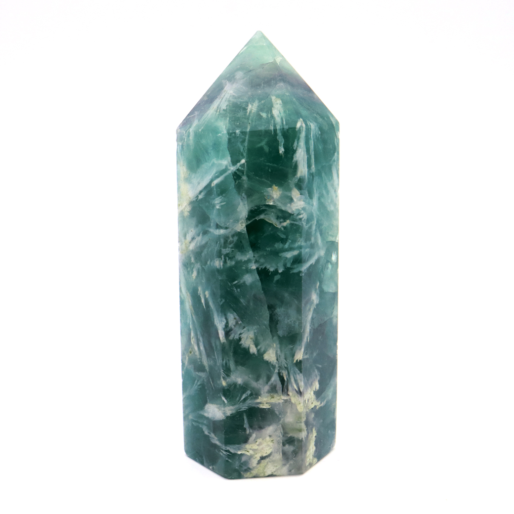 エンジェルフェザー フローライト 六角柱 ポイント 1点物 蛍石 天然石 敬老の日 プレゼント