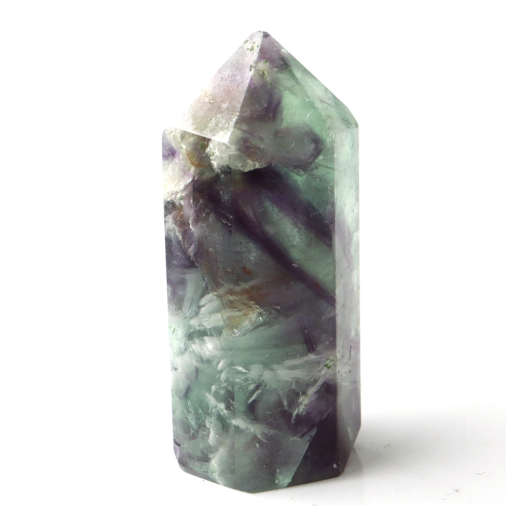 エンジェルフェザー フローライト 六角柱 ポイント 手のひらサイズ 1点物 蛍石 天然石