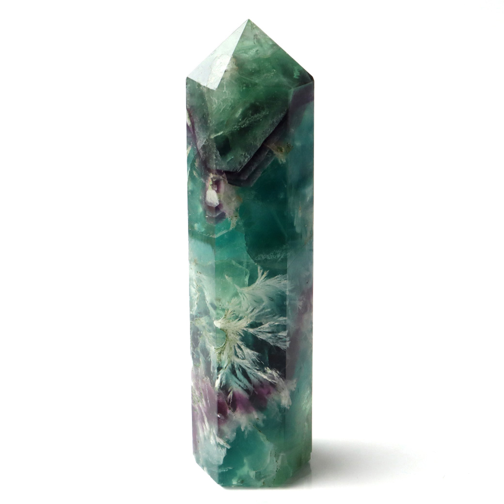 エンジェルフェザー フローライト 六角柱 ポイント 1点物 蛍石 天然石