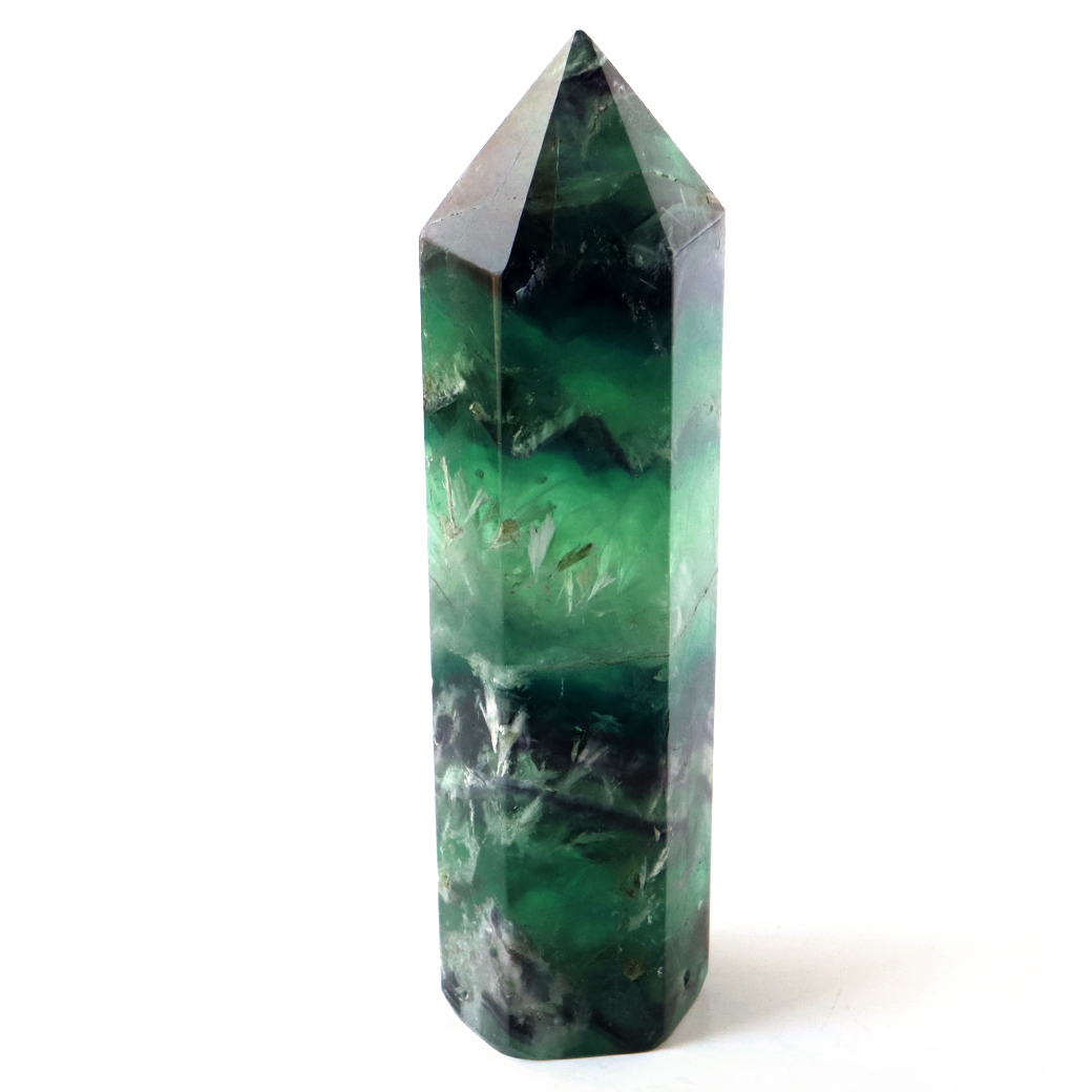 エンジェルフェザー フローライト 六角柱 ポイント 1点物 蛍石 天然石