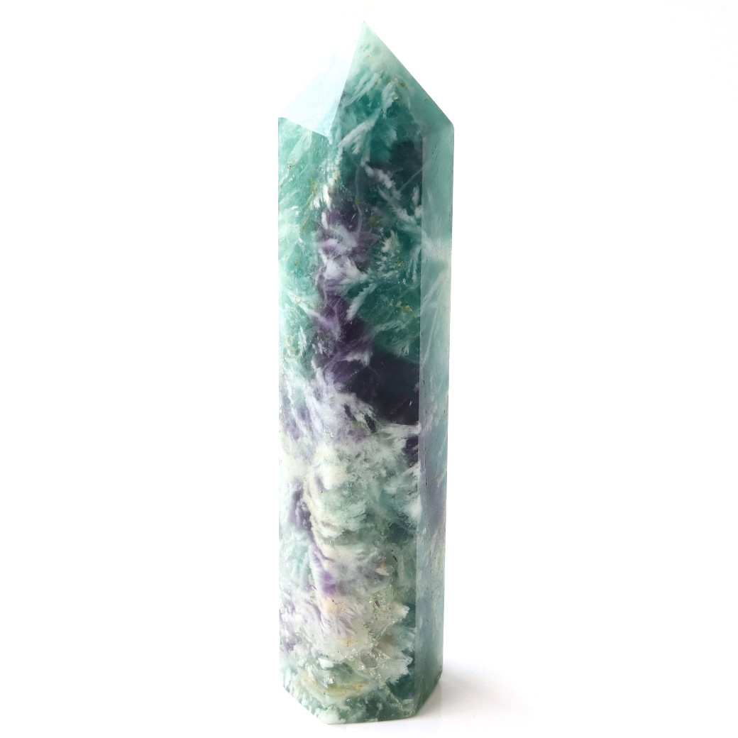 エンジェルフェザー フローライト 六角柱 ポイント 1点物 蛍石 天然石