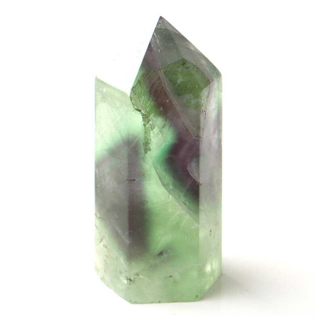 エンジェルフェザー フローライト 六角柱 ポイント 手のひらサイズ 1点物 蛍石 天然石