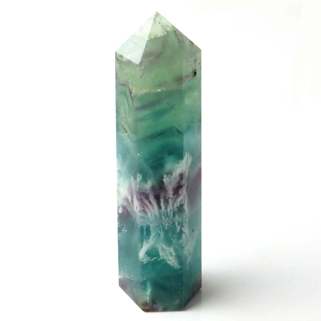 エンジェルフェザー フローライト 六角柱 ポイント 1点物 蛍石 天然石