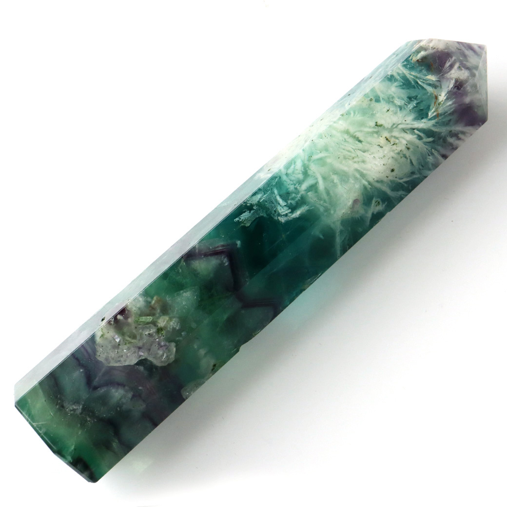 エンジェルフェザー フローライト 六角柱 ポイント 1点物 蛍石 天然石