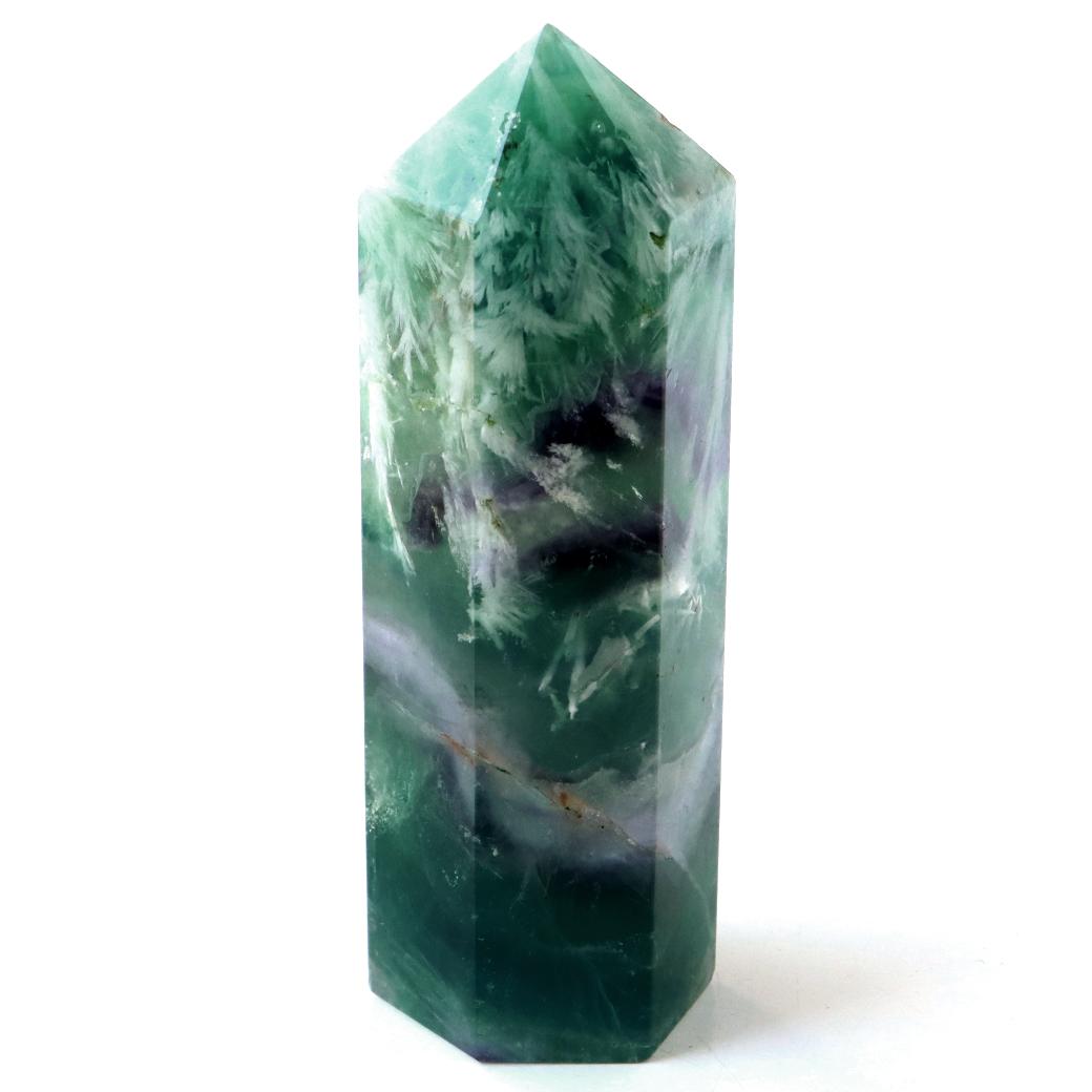 エンジェルフェザー フローライト 六角柱 ポイント 1点物 蛍石 天然石