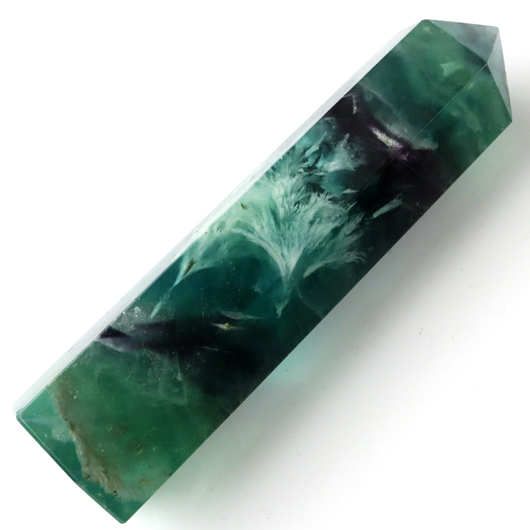 エンジェルフェザー フローライト 六角柱 ポイント 1点物 蛍石 天然石