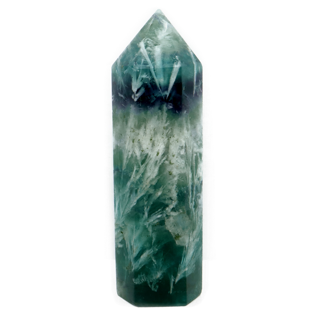 エンジェルフェザー フローライト 六角柱 ポイント 1点物 蛍石 天然石