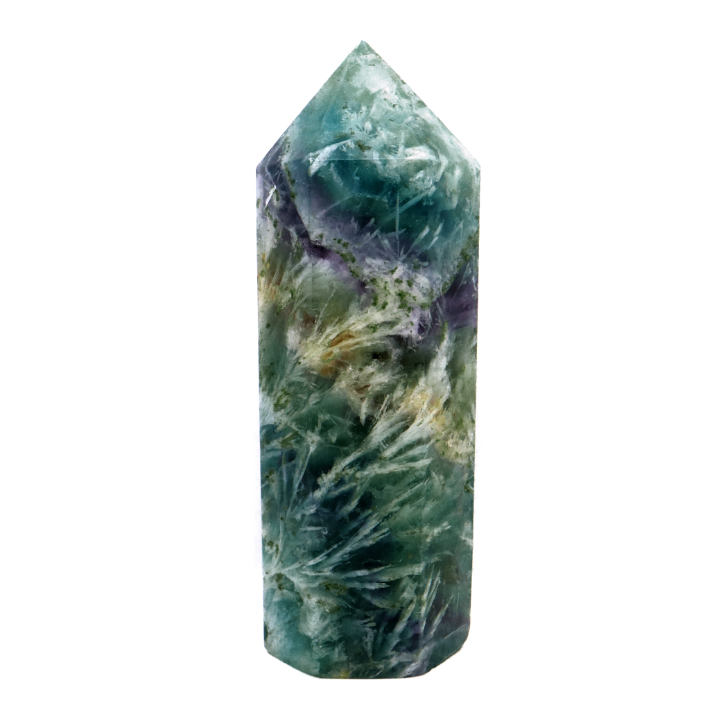 エンジェルフェザー フローライト 六角柱 ポイント 1点物 蛍石 天然石