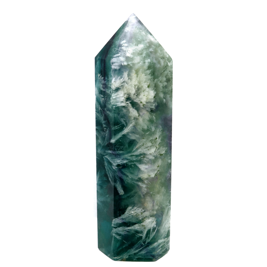 エンジェルフェザー フローライト 六角柱 ポイント 1点物 蛍石 天然石