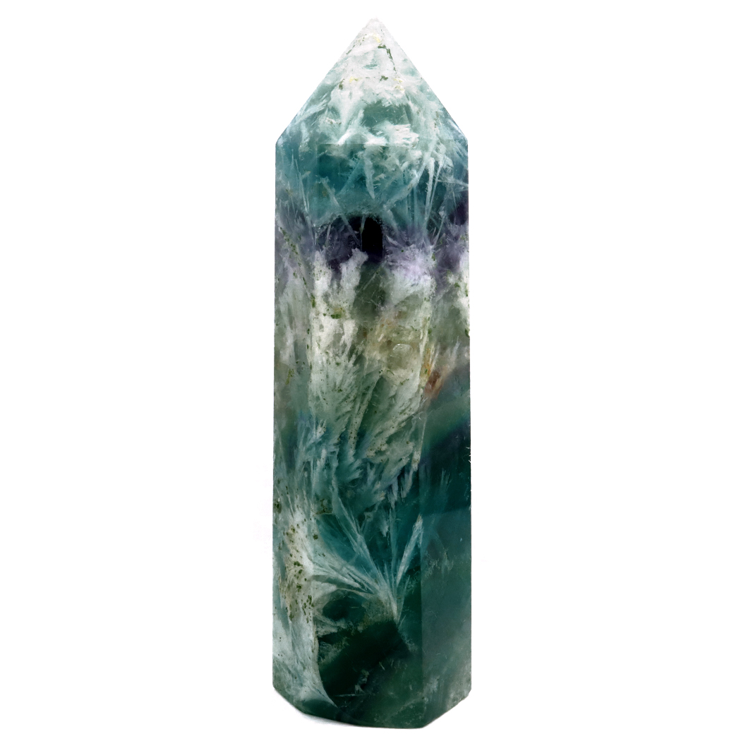 エンジェルフェザー フローライト 六角柱 ポイント 1点物 蛍石 天然石