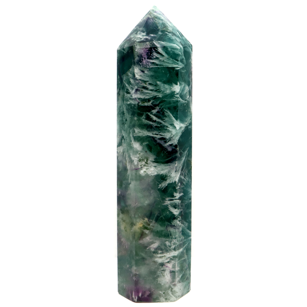 エンジェルフェザー フローライト 六角柱 ポイント 1点物 蛍石 天然石