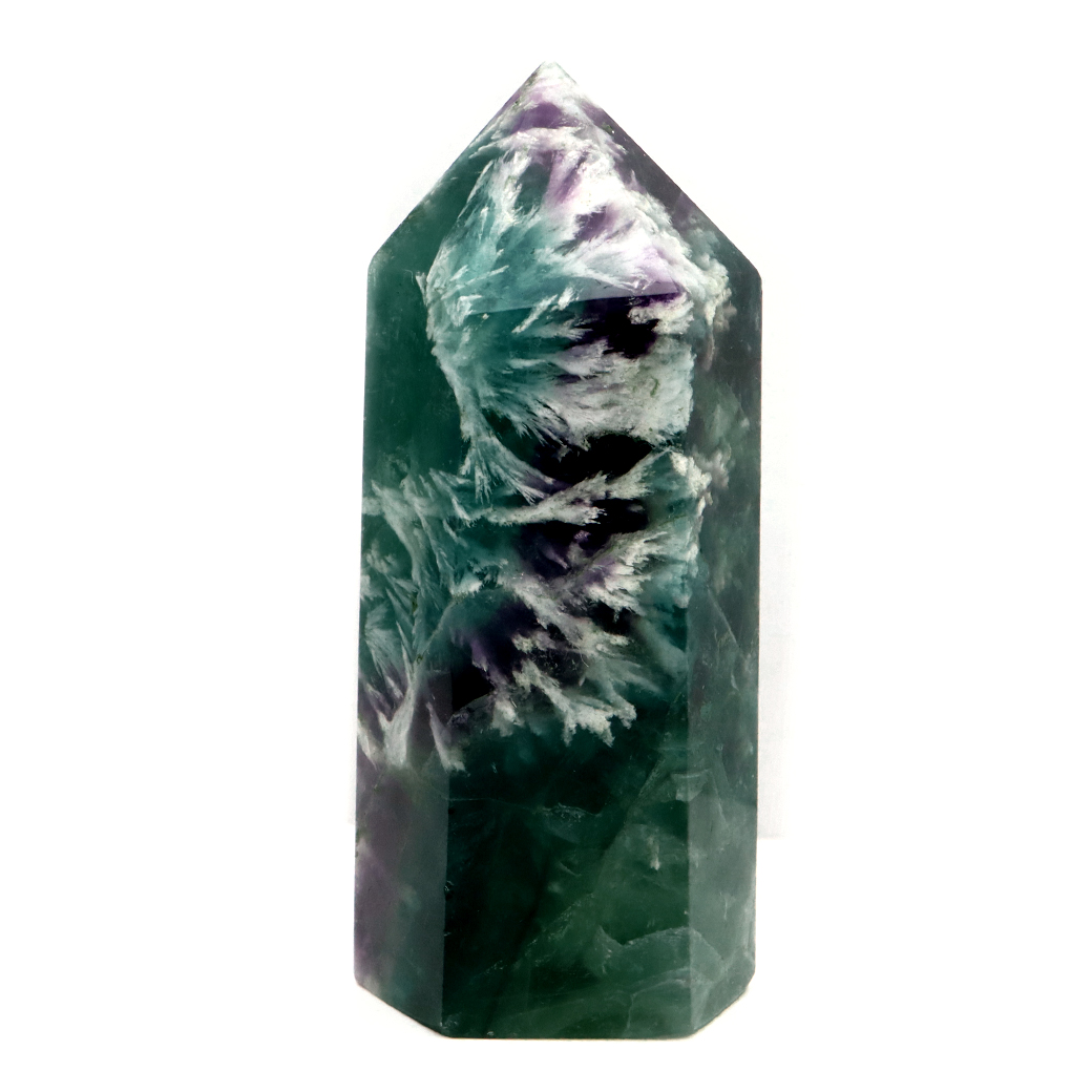 エンジェルフェザー フローライト 六角柱 ポイント 1点物 蛍石 天然石