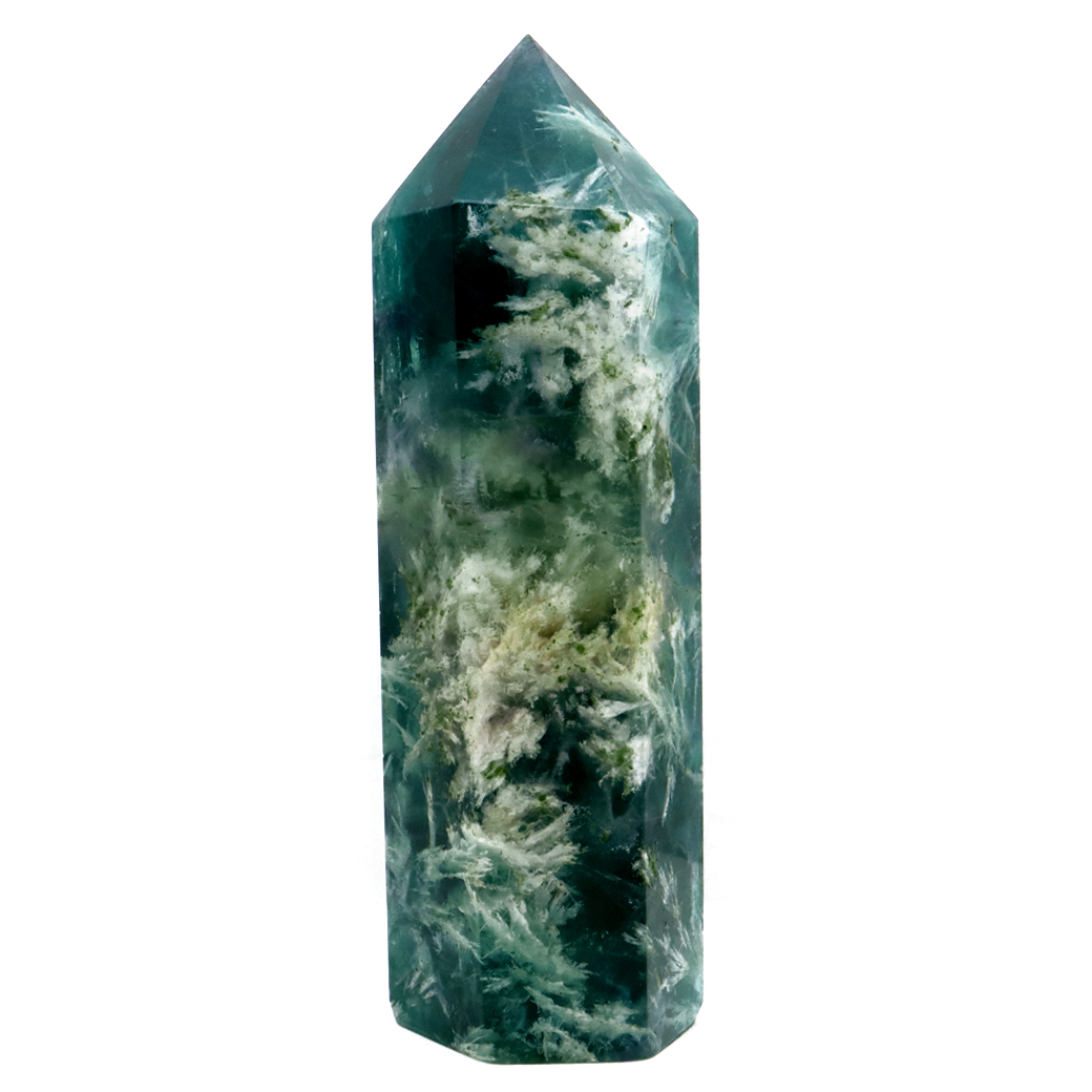 エンジェルフェザー フローライト 六角柱 ポイント 1点物 蛍石 天然石