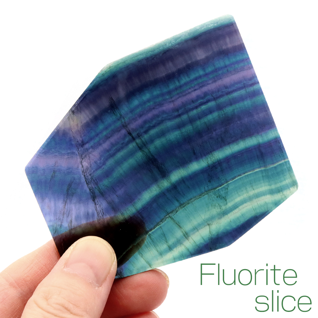 レインボー フローライト スライス プレート コースター おしゃれ トレー トレイ 原石 台 置き物 オブジェ 飾り物 置物 蛍石