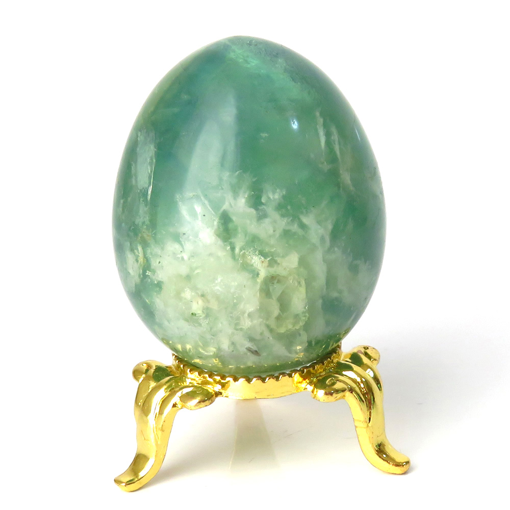 エンジェルフェザー入り フローライト 丸玉 台座付き