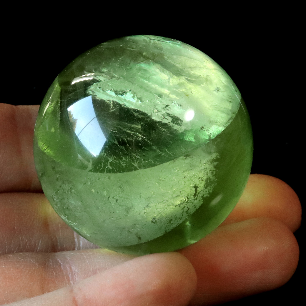 グリーン フローライト AAAAA 丸玉 虹入り レインボー 透き通る透明感 スフィア 台座 蛍石 天然石 1点もの パワーストーン
