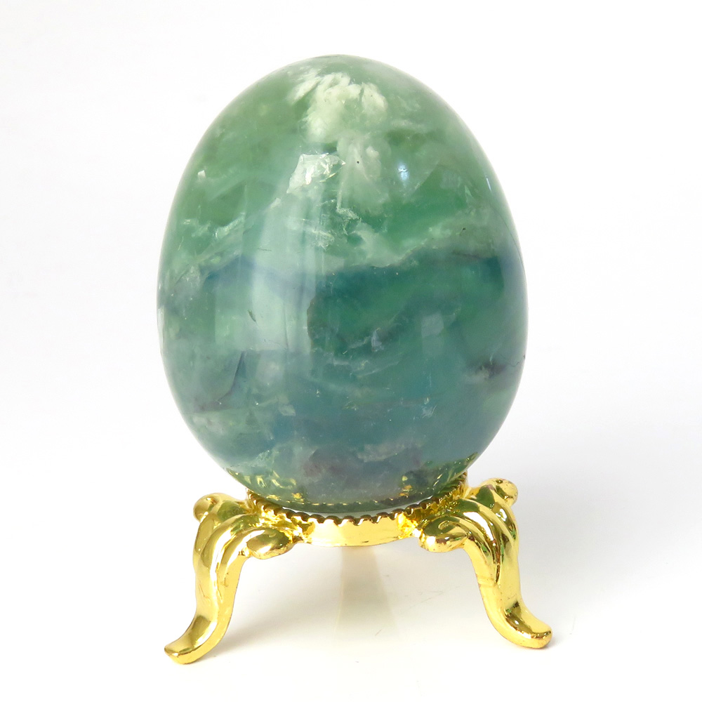 エンジェルフェザー入り フローライト 丸玉 台座付き