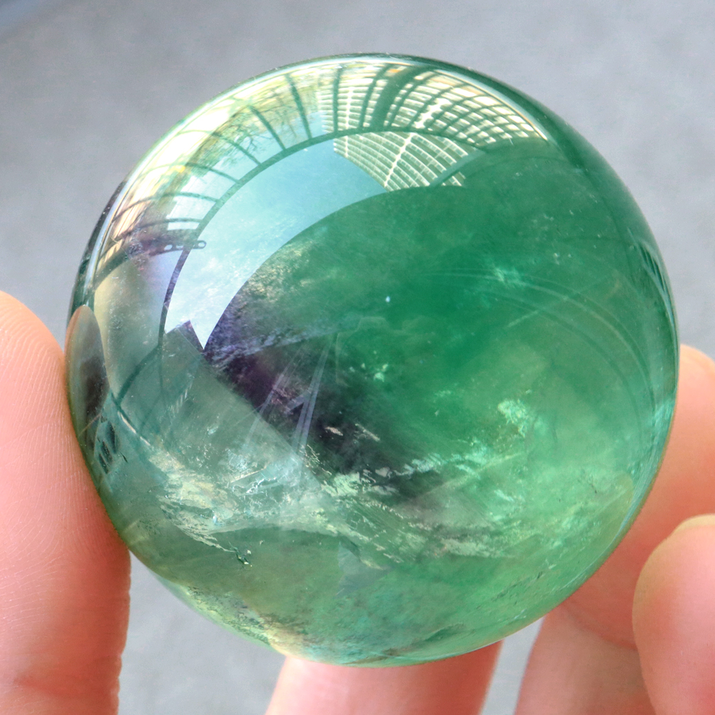 レインボー フローライト AAA 丸玉 マルチカラー スフィア 台座付き 蛍石 ほたるいし 天然石 1点もの パワーストーン