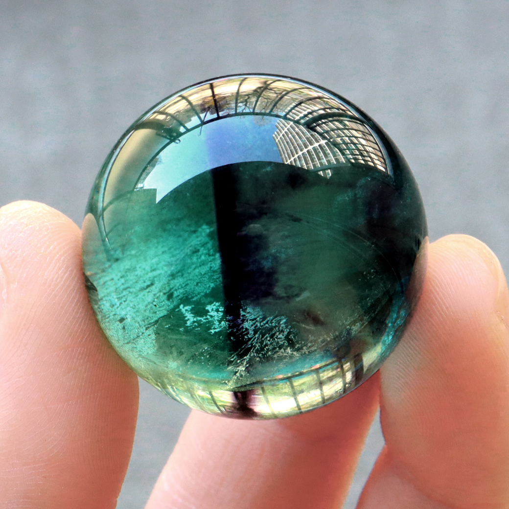 レインボー フローライト AAA 丸玉 マルチカラー スフィア 台座付き 蛍石 ほたるいし 天然石 1点もの パワーストーン