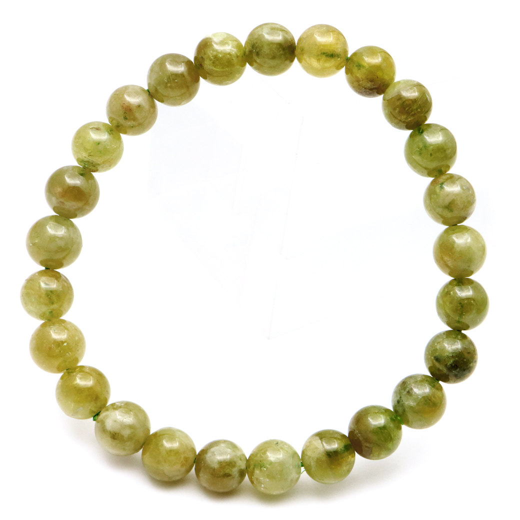 グリーン ガーネット ブレスレット 1点もの 天然石 1月 誕生石 柘榴石