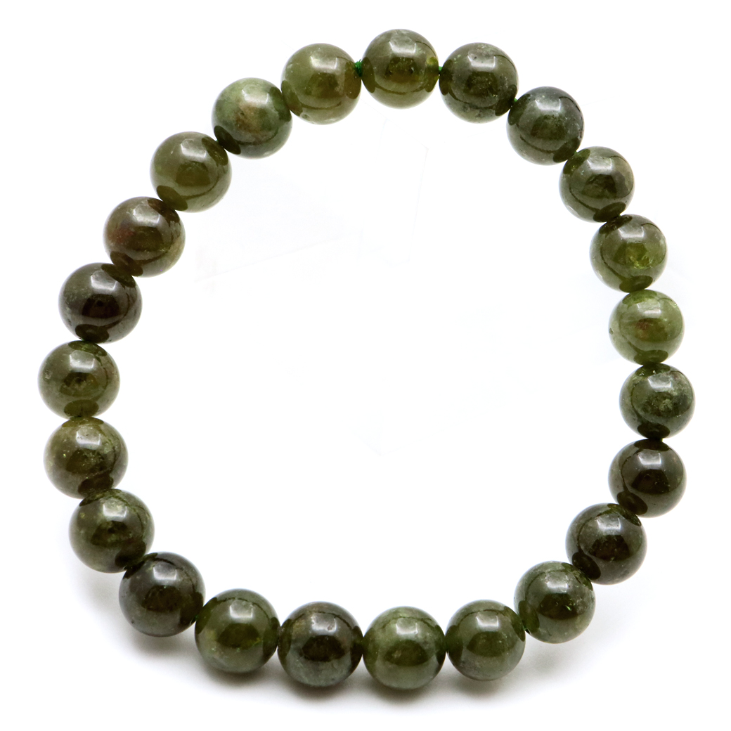 グリーン ガーネット ブレスレット 1点もの 天然石 1月 誕生石 柘榴石