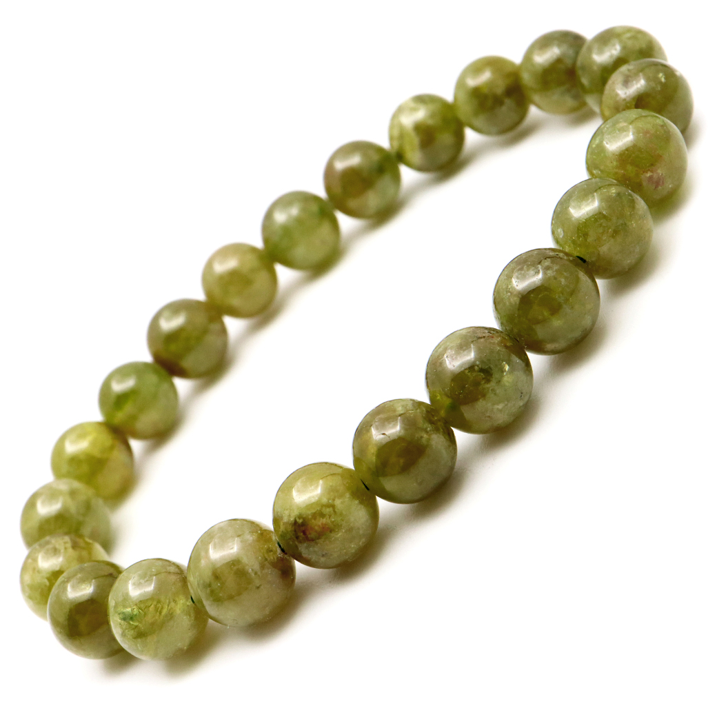 グリーン ガーネット ブレスレット 1点もの 天然石 1月 誕生石 柘榴石