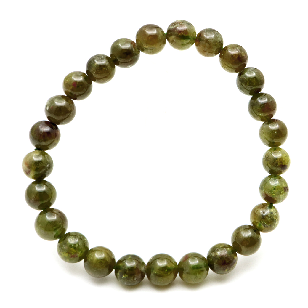 グリーン ガーネット ブレスレット 1点もの 天然石 1月 誕生石 柘榴石
