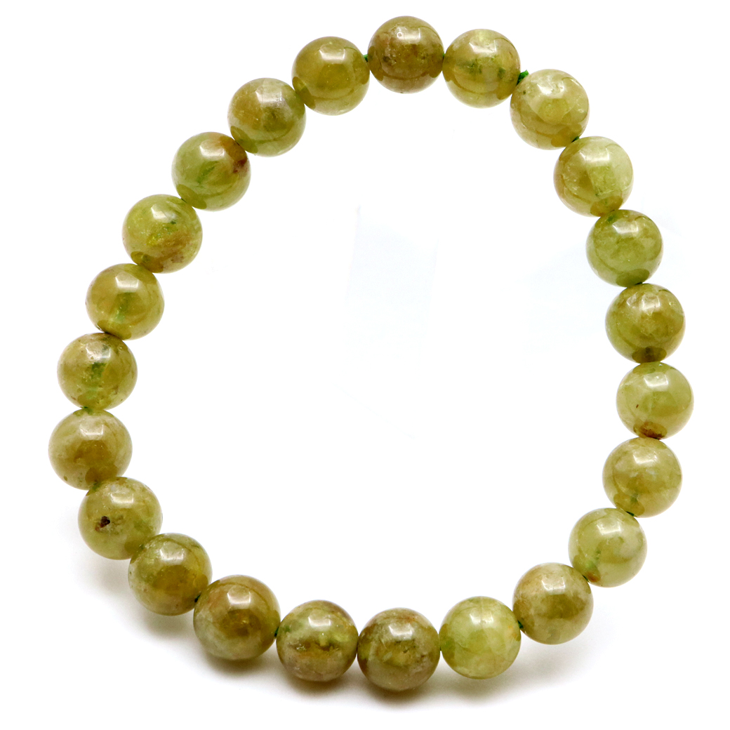 グリーン ガーネット ブレスレット 1点もの 天然石 1月 誕生石 柘榴石