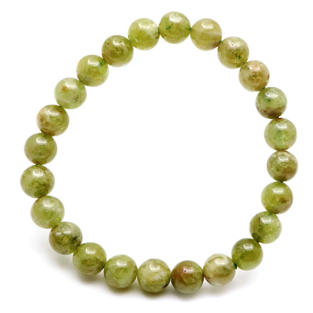 グリーン ガーネット ブレスレット 1点もの 天然石 1月 誕生石 柘榴石