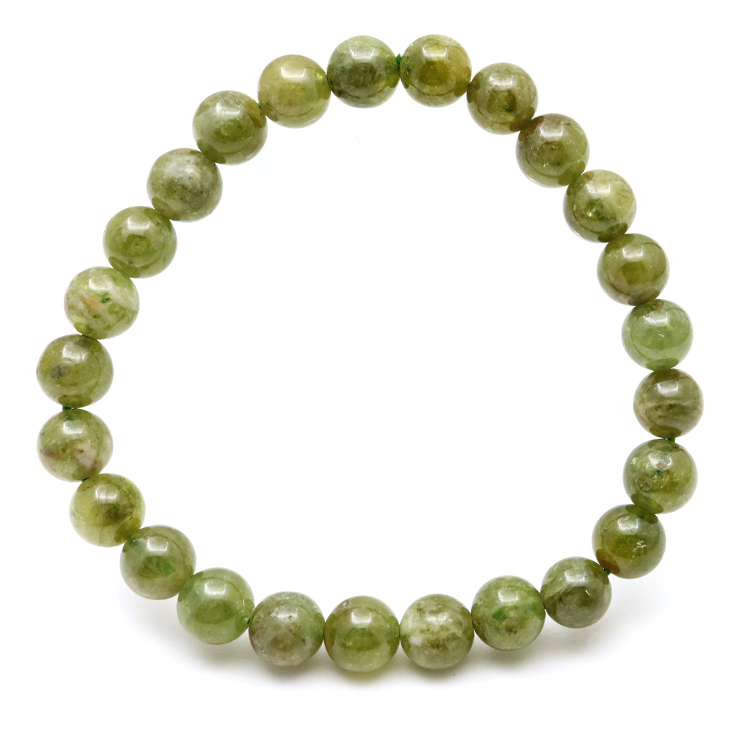 グリーン ガーネット ブレスレット 1点もの 天然石 1月 誕生石 柘榴石