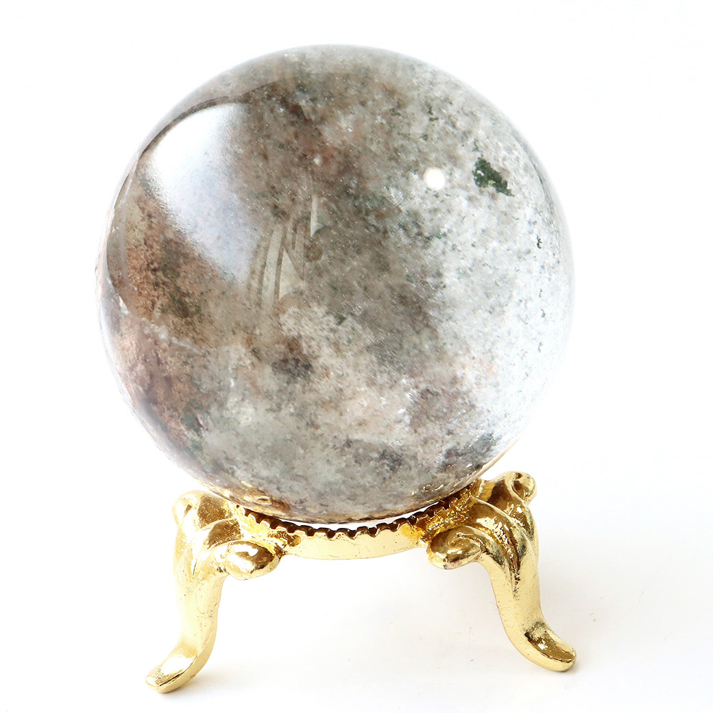 ガーデンクォーツ 庭園水晶 丸玉 台座付き 1点もの