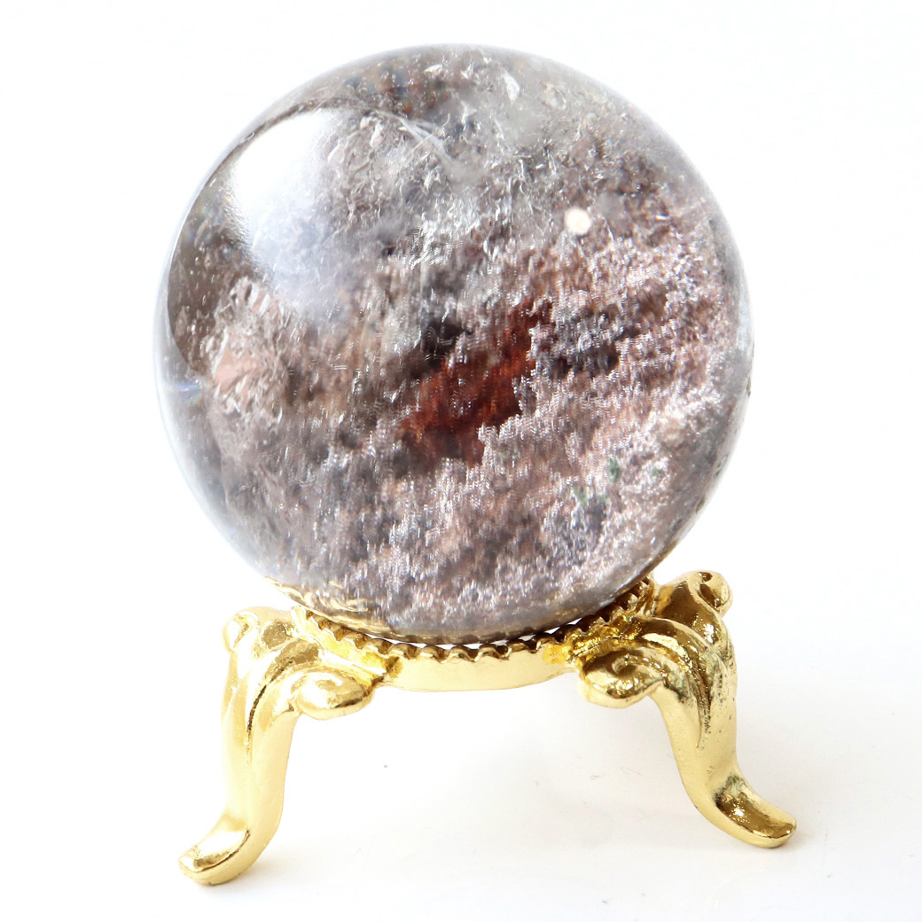ガーデンクォーツ 庭園水晶 丸玉 台座付き 1点もの