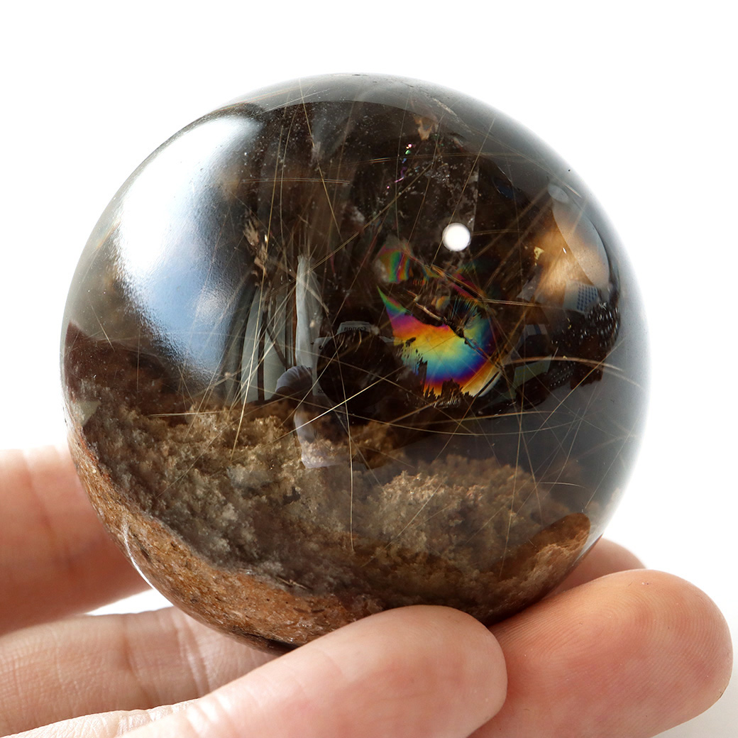 ガーデンクォーツ 庭園水晶 丸玉 台座付き 1点もの